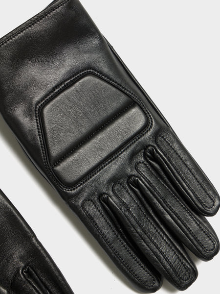 Padded Short Gloves, Black