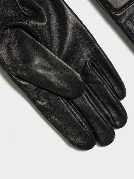 Padded Short Gloves, Black