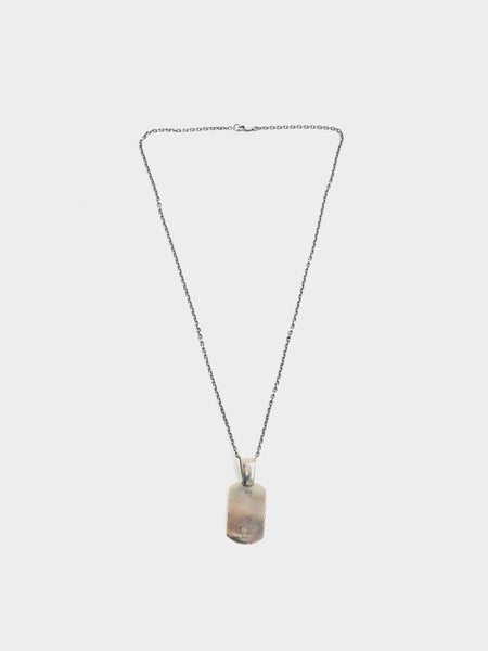 D Tag Pendant, Silver