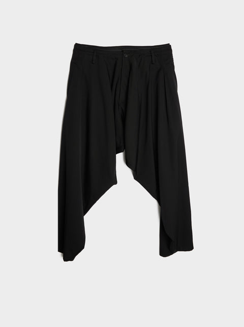 Y-Draped Pants, Black