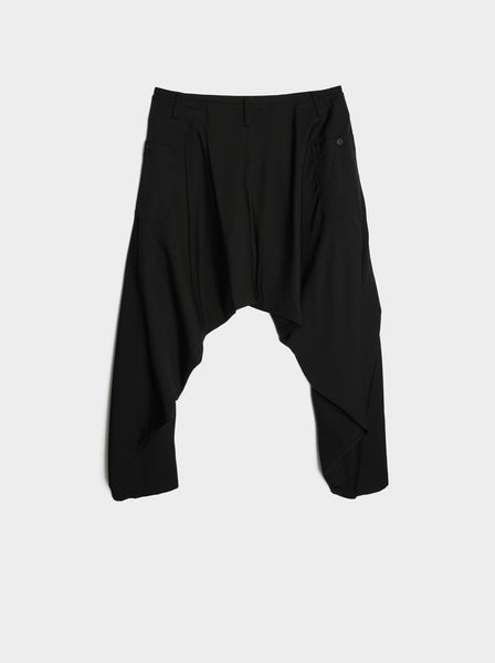Y-Draped Pants, Black