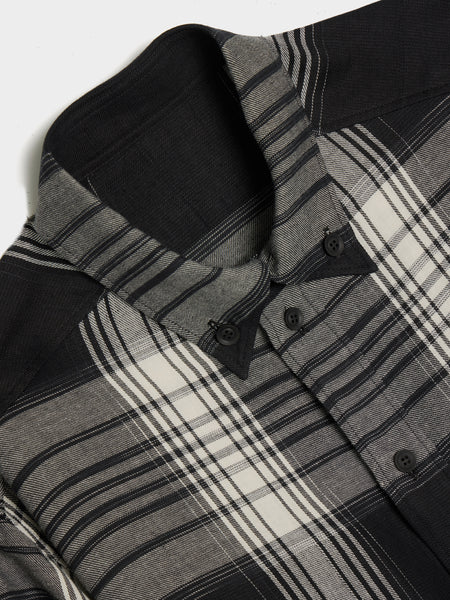 Plaid Button Down, Black
