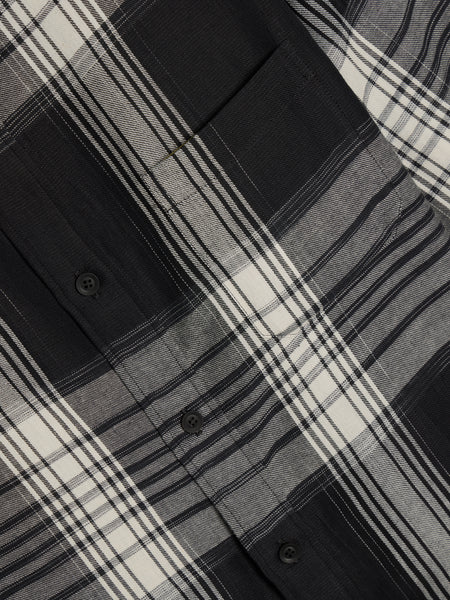 Plaid Button Down, Black