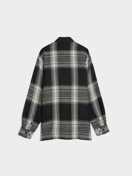 Plaid Button Down, Black