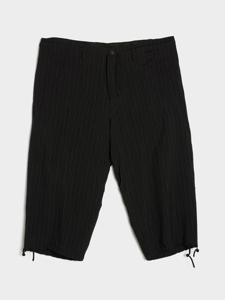 Pin Stripe China String Pants, Black