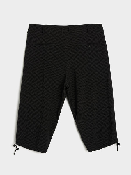 Pin Stripe China String Pants, Black
