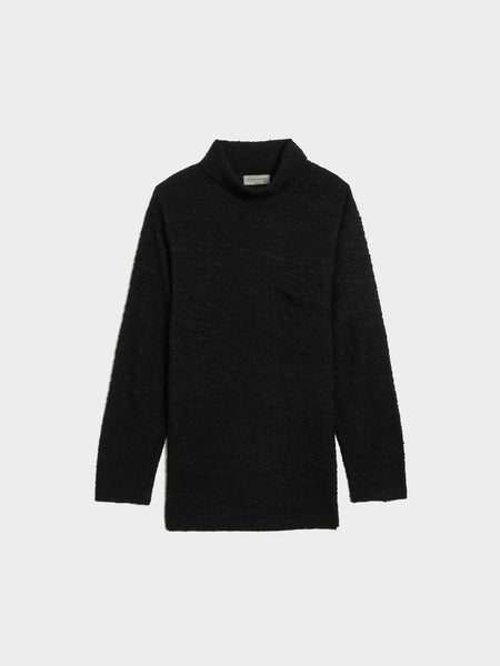 PKT Turtle Neck Long SLV PO, Black