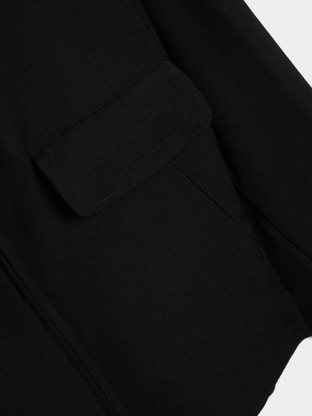 Collar Tab F Blouson, Black