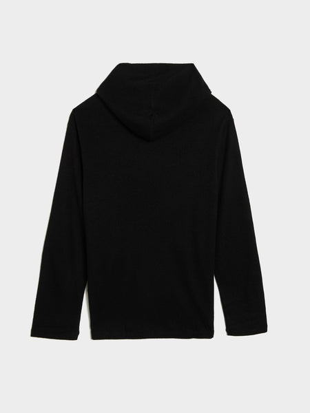 Hooded Long SLV T, Black