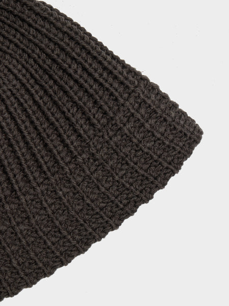 Knit Stitch Hat, Grey