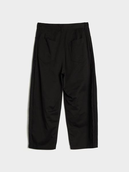 N-Side Dart Untrimmed Pants, Black