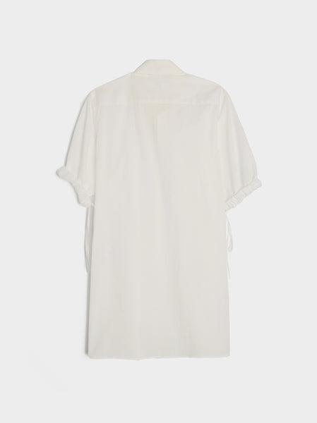 KO-Front Tucked Blouse, White