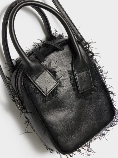 Asymmetric Handle Shoulder Bag, Black
