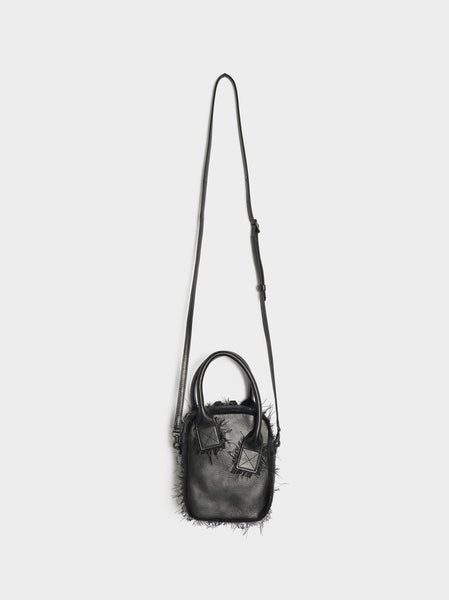 Asymmetric Handle Shoulder Bag, Black