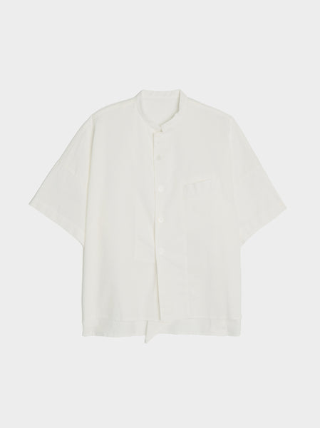 N-Half Sleeve Box Shirt, White