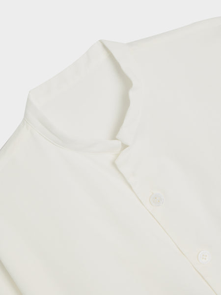 N-Half Sleeve Box Shirt, White