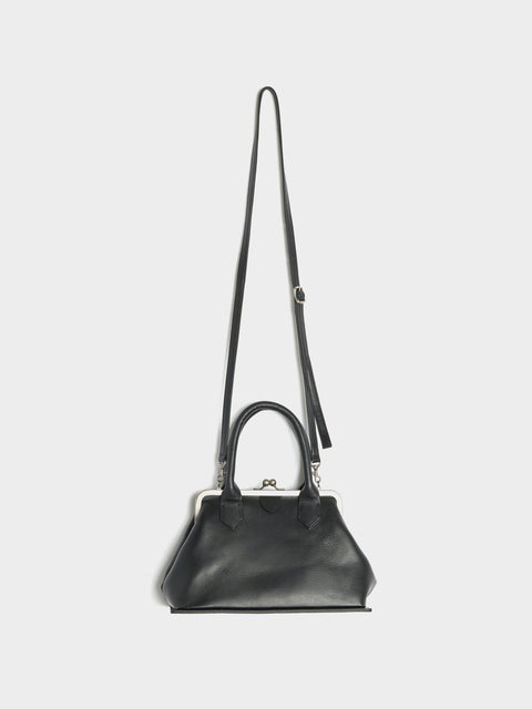 Metal Clasp Handbag, Black