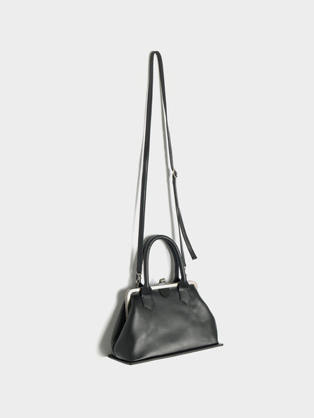 Metal Clasp Handbag, Black