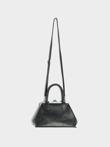 Metal Clasp Handbag, Black