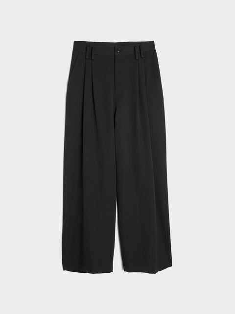 KO-Front Double Tucked Pant, Black