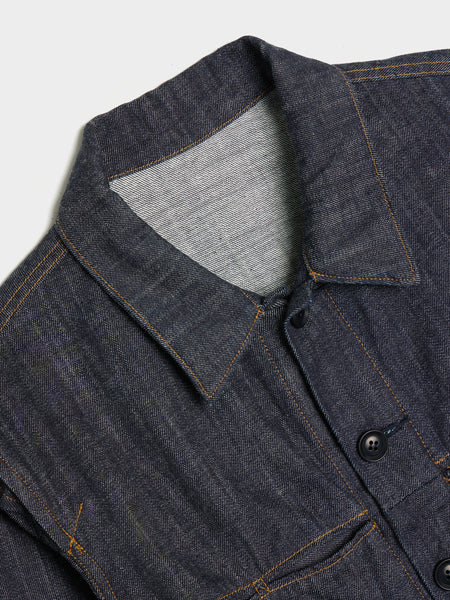 KO-Tucked Denim Jacket, Indigo