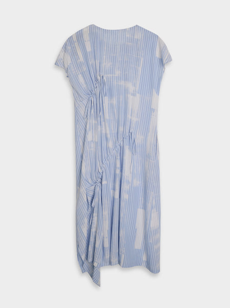 KA-Shirring Dress, Blue
