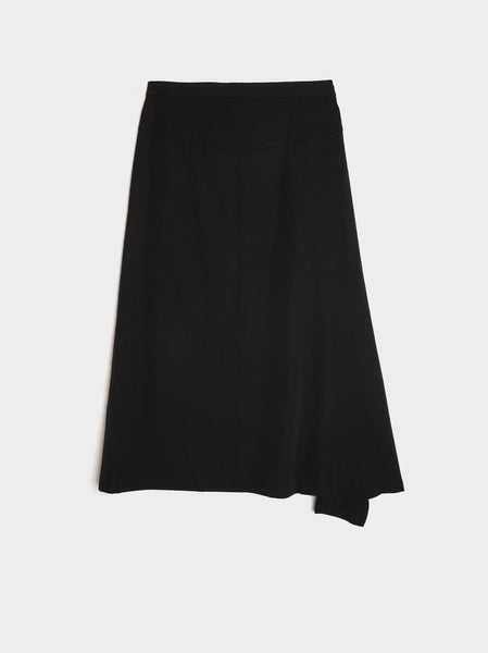 Y-Right Side Flare Skirt, Black