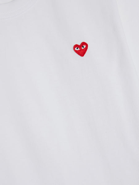Women Little Red Heart Play T-Shirt, White