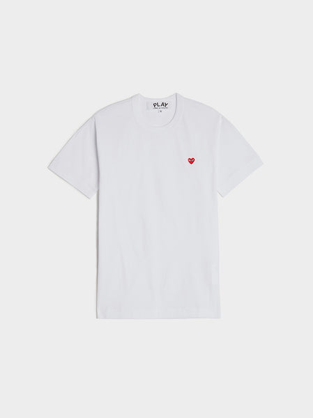 Men Little Red Heart Play T-Shirt, White