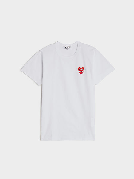 Women Double Heart Ladies T-Shirt, White