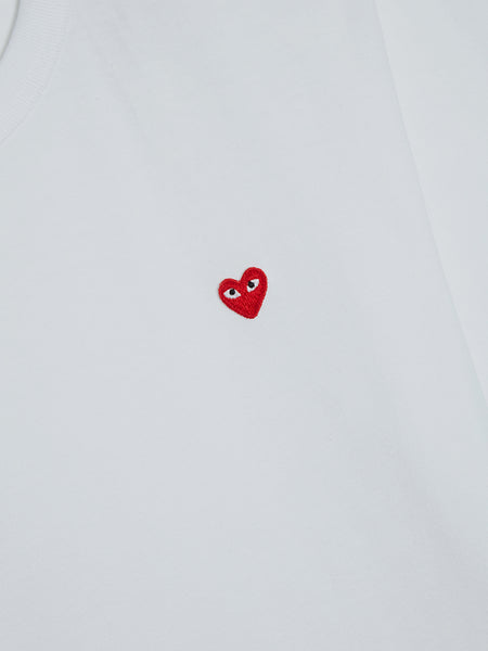 Men Mini Heart Long Sleeve T-Shirt, White