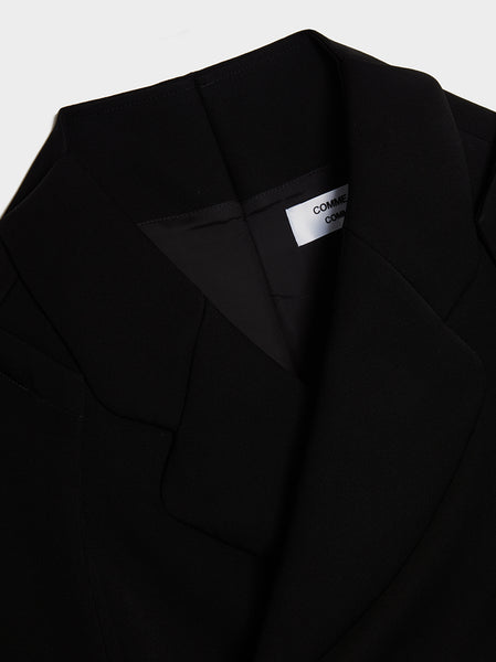 Formal Wool Doeskin Coat, Black