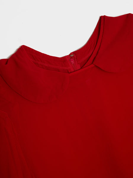 Cupra Georgette Garment Dress, Red