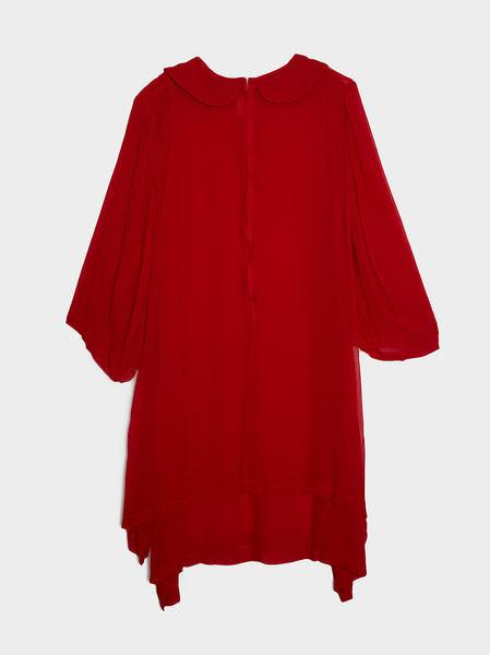 Cupra Georgette Garment Dress, Red