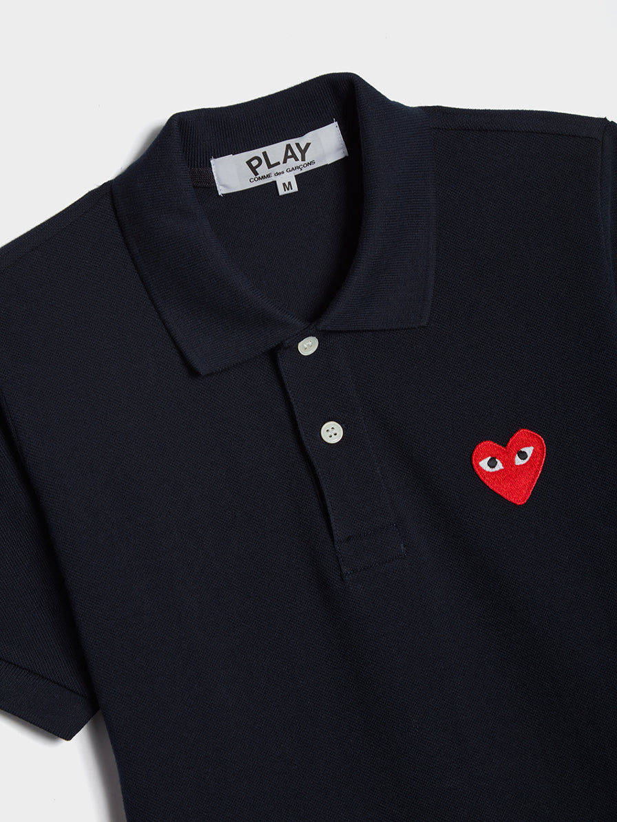 Women Red Heart Play Polo Shirt | Comme des Garcons Play