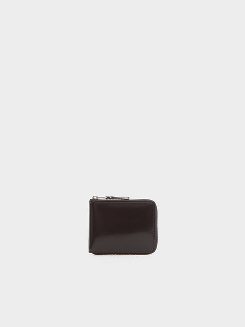 Leather Half Zip Wallet - Very Black - SA3100VB