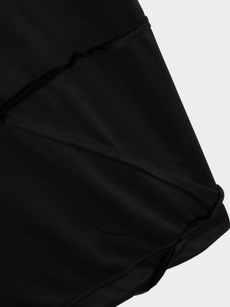 Poly Edged Panel Stitch Jersey T-Shirt, Black