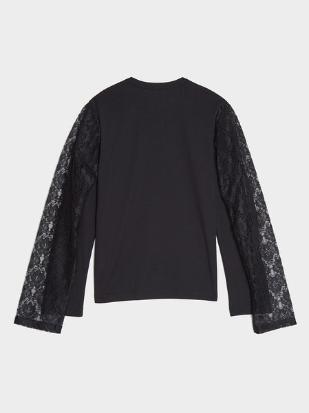 Raschel Lace Long Sleeve Shirt II, Black