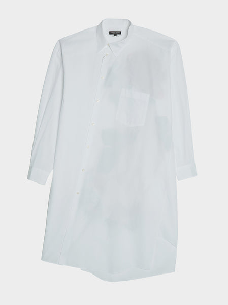 Cotton Broad Print Shirt, White