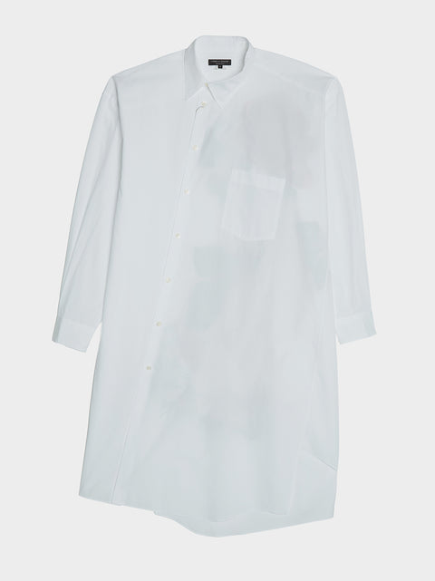 Cotton Broad Print Shirt, White