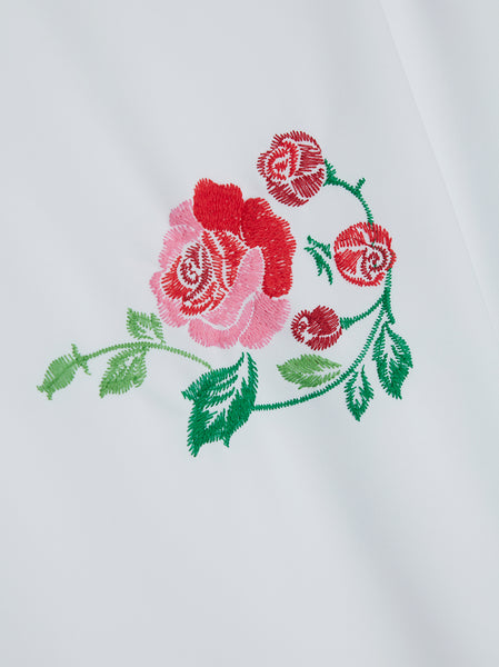 Jersey 3 Embroidery Pattern B T-Shirt, White