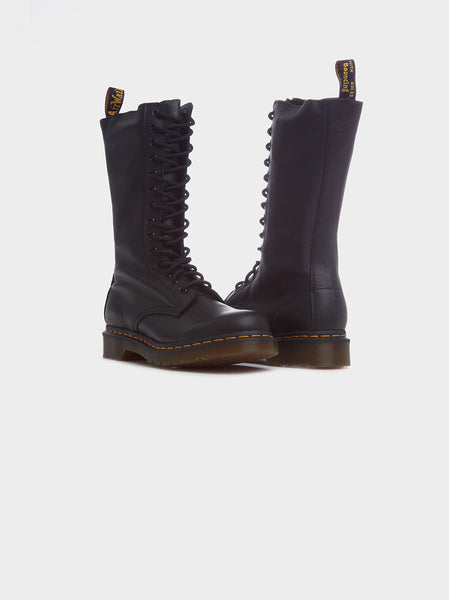 1B99 Virginia Leather Mid Calf Boot, Black