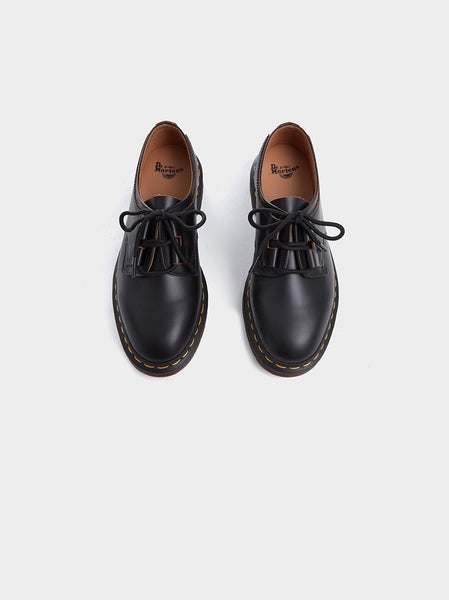 1461 Ghillie Leather Oxford Shoes, Black Vintage Smooth