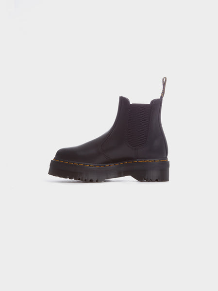 2976 Smooth Leather Platform Chelsea Boot, Black
