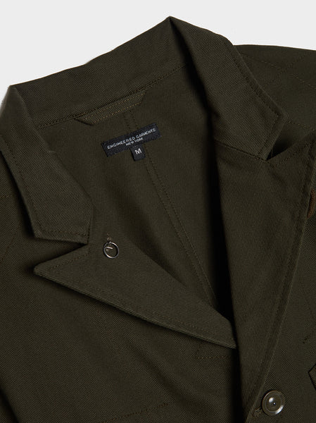 Cotton Heavy Twill Bedford Jacket, Olive