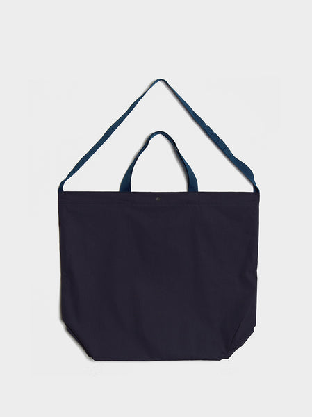 Cotton Duracloth Poplin Carry All Tote, Navy
