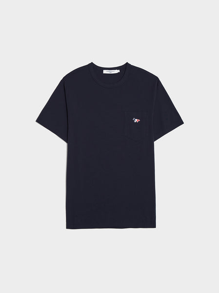 Tricolor Fox Patch Classic Pocket Tee-Shirt, Navy