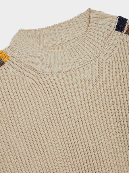 Sweater CN LS, Cream White