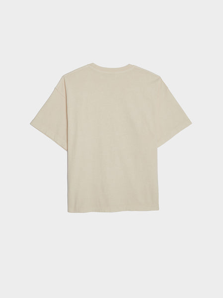 Mineral Wash Cropped Tee, Ivory