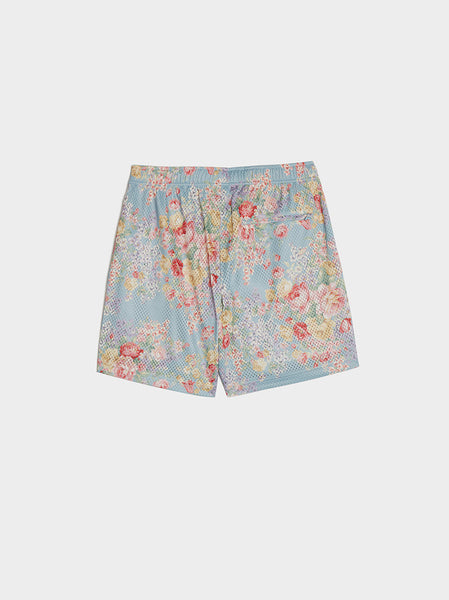 Practice Shorts, Blue Tuscan Floral